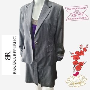 Banana Republic Charcoal Pinstripe Suit Set